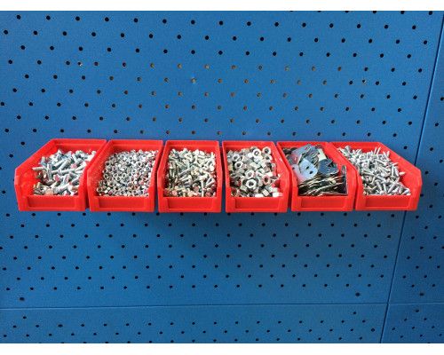 Органайзер настенный Стелла-техник V-1-650-красный , 6 ящиков V-1