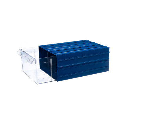 Пластиковый короб Стелла-техник С-510-синий-прозрачный 260х364х150мм