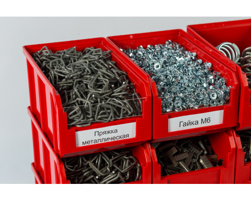 Пластиковый ящик Стелла-техник V-1-красный 172х102х75мм, 1 литр