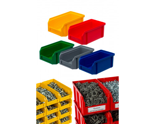 Пластиковый ящик Стелла-техник V-2-серый 234х149х120мм, 3,8 литра