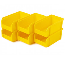Пластиковый ящик Стелла-техник V-1-К6-желтый , 180х200х140мм, комплект 6 штук