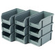 Пластиковый ящик Стелла-техник V-1-К9-серый , 180х310х140мм, комплект 9 штук