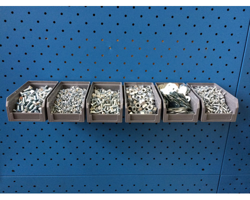 Пластиковый ящик Стелла-техник V-1-серый 172х102х75мм, 1 литр