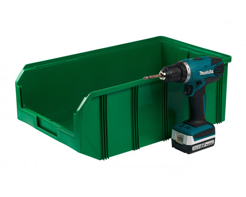 Пластиковый ящик Стелла-техник V-4-зеленый 502х305х184мм, 20 литров