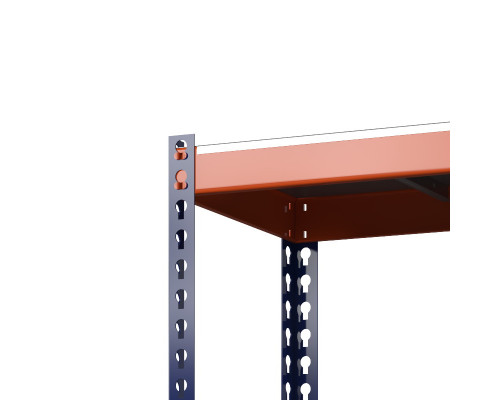 Стеллаж металлический Профи-Т 2000x1240x500 мм. Ярусы: оцинк. мет. усил. 4 шт.