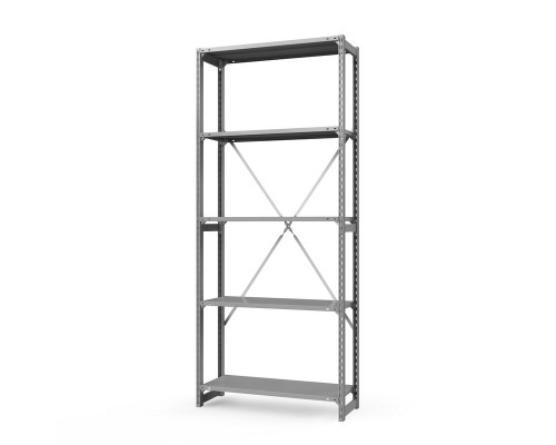 Стеллаж металлический ТСУ Универсал, 2500x760x400 мм. Полки: метал. усил. 5 шт.