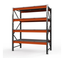 Стеллаж металлический Оптима, 3500x1250x785 мм. Ярусы: 4 шт. метал.