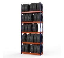 Стеллаж металлический Профи-Т для шин 3000x1540x455 мм. Ярусы:   5 шт.