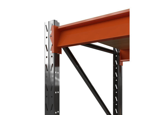 Стеллаж металлический Оптима, 3500x1250x785 мм. Ярусы: 5 шт. фанера