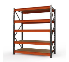 Стеллаж металлический Оптима, 2500x2500x785 мм. Ярусы: 5 шт. фанера