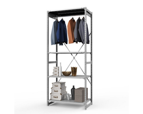 Стеллаж металлический ТСУ Универсал, 2500x1060x500 мм.Штанги: 1шт. Полки: метал. перф. 4 шт.