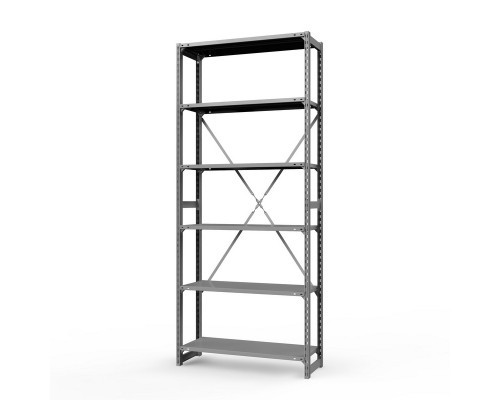 Стеллаж металлический ТСУ Универсал, 3000x760x800 мм. Полки: метал. 6 шт.