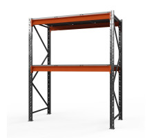 Стеллаж металлический Оптима, 2000x1250x785 мм. Ярусы: 2 шт. метал.