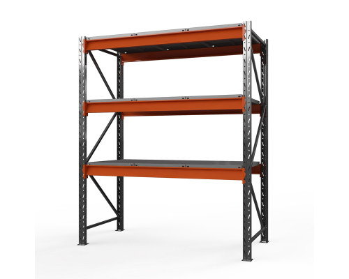 Стеллаж металлический Оптима, 3000x1250x785 мм. Ярусы: 3 шт. метал.