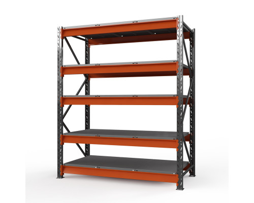 Стеллаж металлический Оптима, 3500x2500x785 мм. Ярусы: 5 шт. метал.