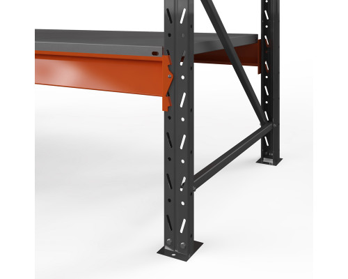 Стеллаж металлический Оптима, 3000x1530x785 мм. Ярусы: 5 шт. метал.