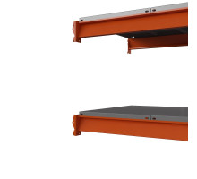 Секция приставная стеллажа металлического Оптима, 3500x1530x785 мм. Ярусы: 6 шт. метал.