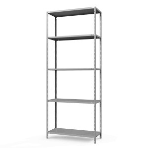 Стеллаж металлический ТС Лайт, 2500x1200x600 мм. Полки: 5 шт. метал.