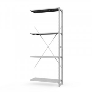 Секция приставная стеллажа металлического ТСУ Универсал, 2000x1060x500 мм. Полки: метал. перф.  4 шт.