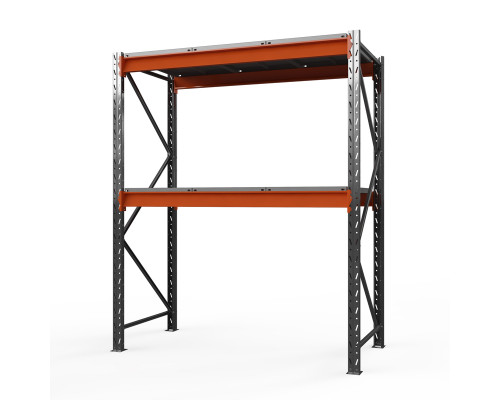 Стеллаж металлический Оптима, 2000x1530x785 мм. Ярусы: 2 шт. метал.