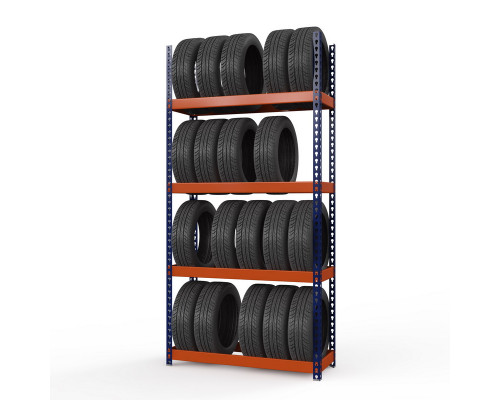 Стеллаж металлический Профи-Т для шин 2500x1240x455 мм. Ярусы:   4 шт.
