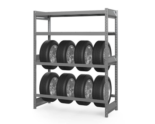 Стеллаж грузовой СГ Ультра (2500х2100х800 мм) 4 яруса, без настила, для шин, дисков, колес