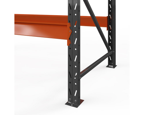 Стеллаж металлический Оптима, 2500x1250x785 мм. Ярусы: 4 шт. без настила