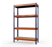 Стеллаж металлический Профи-Т 2500x1240x455 мм. Ярусы: фанера 4 шт.