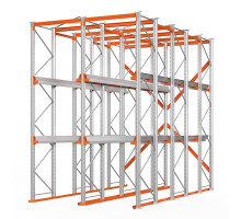 Стеллаж набивной паллетный (4500х3060х5000 мм), 2 линии, 3 яруса