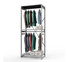 Стеллаж металлический ТСУ Универсал, 2500x1060x500 мм.Штанги: 2шт. Полки: метал. усил. перф. 3 шт.