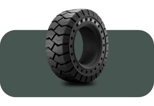 23X9-10 BOSON Premium 24H w/aperture SOLID (QH) с буртом — цельнолитая шина для вилочного погрузчика